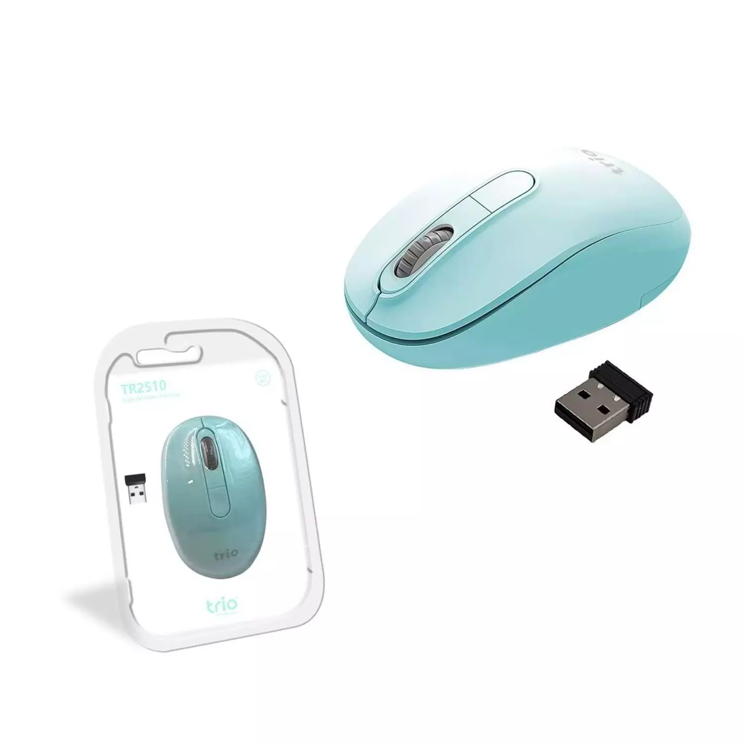 TRİO TR2510 Mavi Kablosuz Mouse – 1600 DPI, Sessiz, Ergonomik, 2-4GHz Wireless